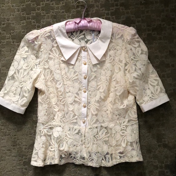 ModCloth New Lace Shirt - Picture 3 of 6